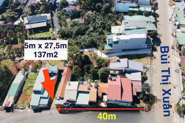 Đất nền sẵn thổ cư trung tâm Bảo Lộc – hẻm Bùi Thị Xuân, Phường 1