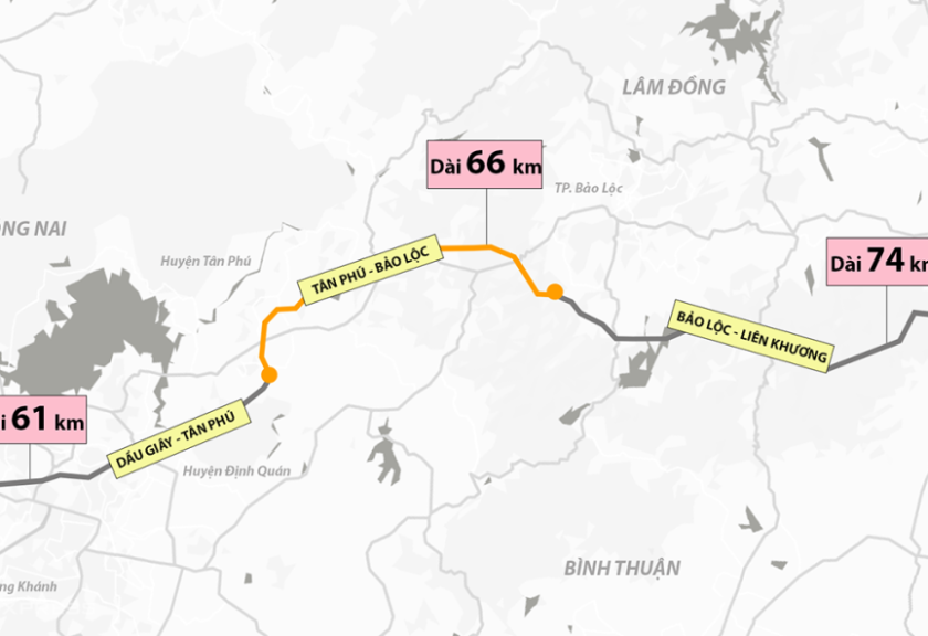 Cao tốc dài 140 km qua Lâm Đồng sẽ khởi công quý 4